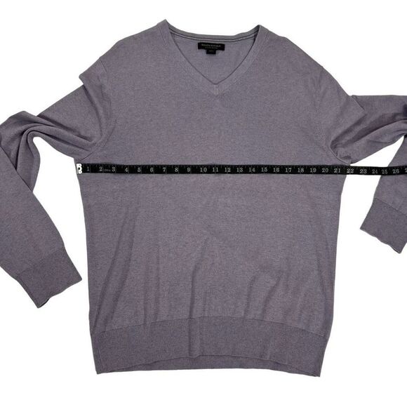 Banana* Republic Luxury Mens Blend Silk V-Neck Pullover Sweater Size Large - Picture 8 of 8